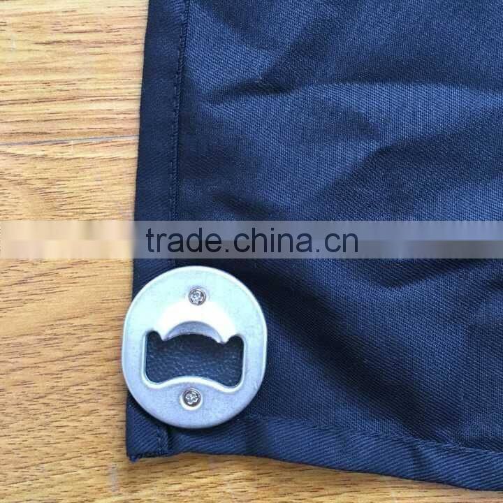 Wholesale advertising BBQ Apron with bottle opener
