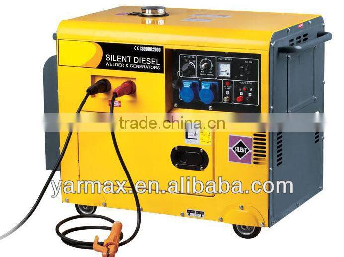 China supplier silent motor generator portable welding machine