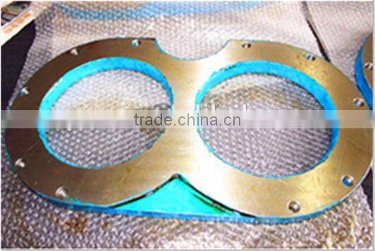 Hot sale Zoomlion concrete pump hardfaced wear plate and cutting ring
