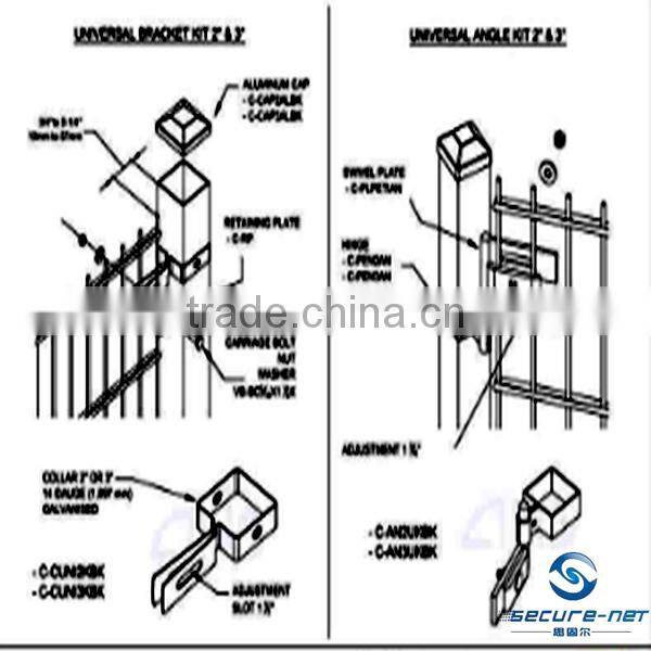 ornamental double loop wire fence for borders