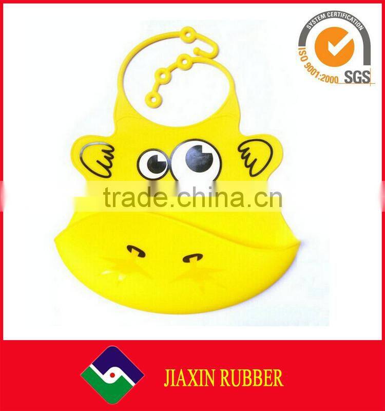 Hot Sale Triangle Bib Patterns Waterproof Soft Food Grade Silicone Baby Bib With Pocket