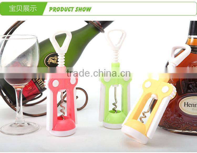 multifunctional red wine and champagne bottle opener--pink 821