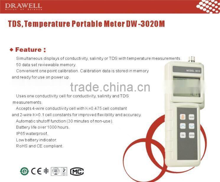 DW-3020M TDS, Temperature Portable Conductivity Meter