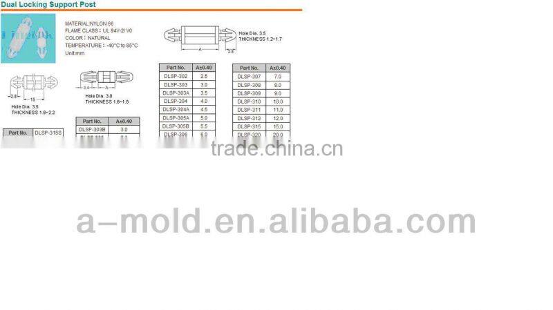 NYLON 66 Push Locking Circuit Board Support PCB spacer support