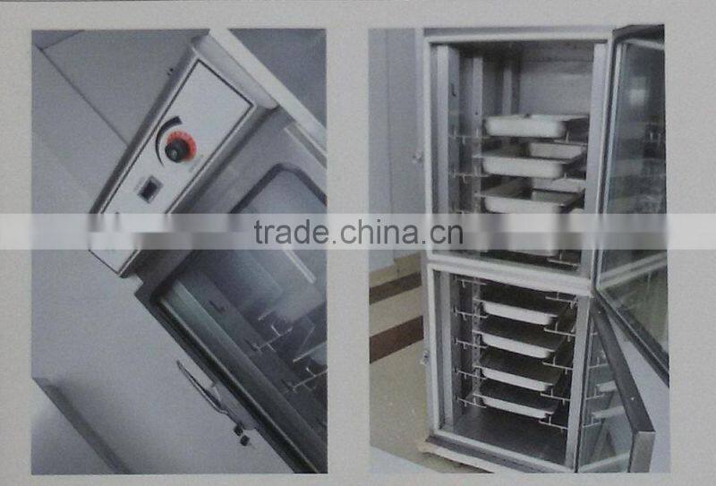 Commercial glass door mobile food warmer cart / electric food warm cart / food warmer cabinet