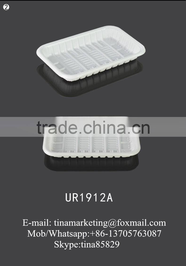 PP/PS/BOPS High Quality Disposable Supermarket Food Packaging Tray for Fresh Meat, Fruit, Vegetable Manufactory Price