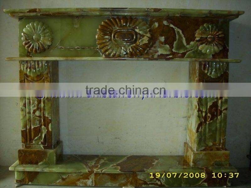 MULTI GREEN ONYX FIREPLACES
