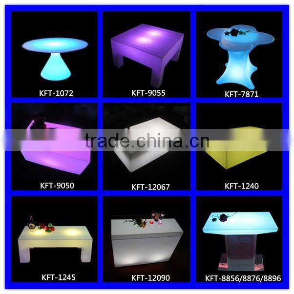 glowing multi color change led lighting up bar table