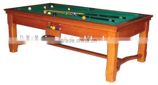 Hand carved classical wooden antique pool table,MOQ:1PCS(B68014)