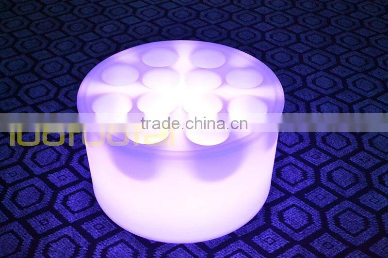 Eco-friendly polyethylene LED wine cup tray ,LED serving tray LED wine glass tray LTT-WB08A