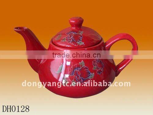 Porcelain color decal teapots