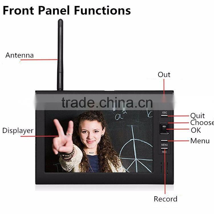 Wireless Monitoring Kit, Home Security Infrared Wireless 4CH CCTV DVR With Camera, 7inch DVR Displayer For Wholesale