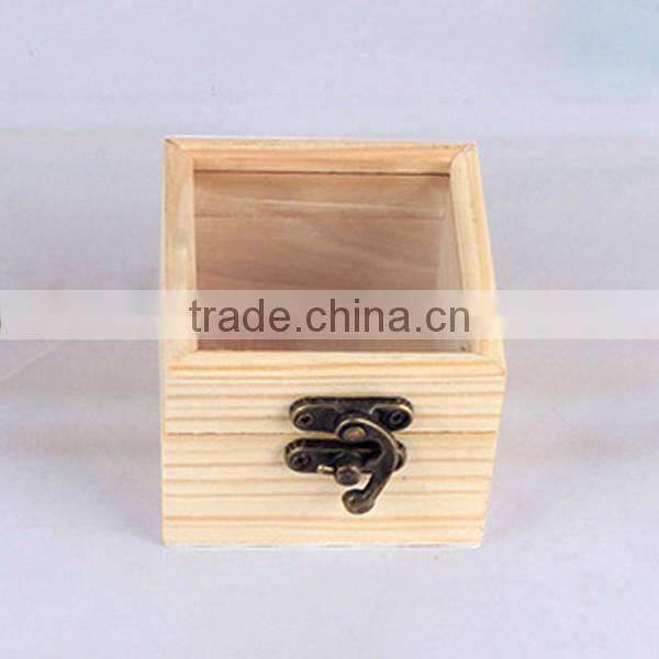 High-grade wooden packaging box transparent window custom display wood box