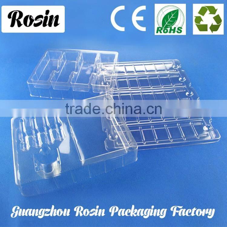 Custom vacuum formed plastic packing tray , clear plastic blister tray
