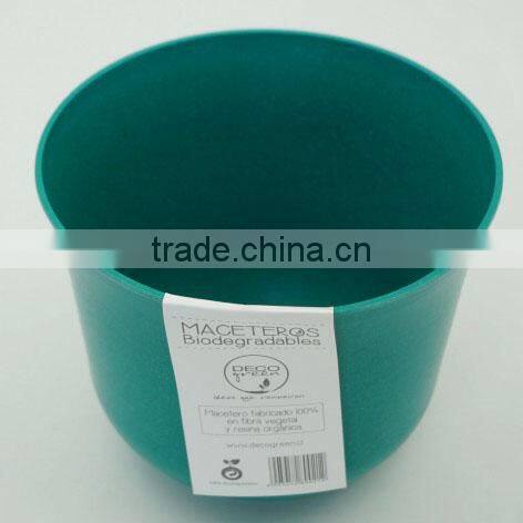 Anhui wholesale biodegradable and eco round bamboo fiber plant flower pot