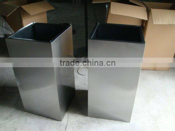 FO-9006 Outdoor Square Stainless Steel Flower Container