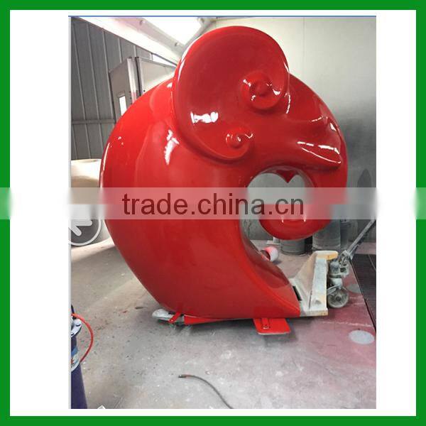 FO-506 cup shape fiberglass sculpture for decor