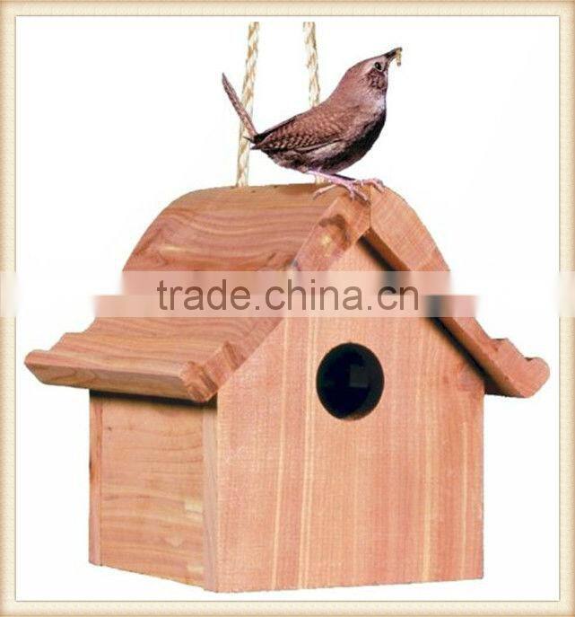 wooden printed bird house