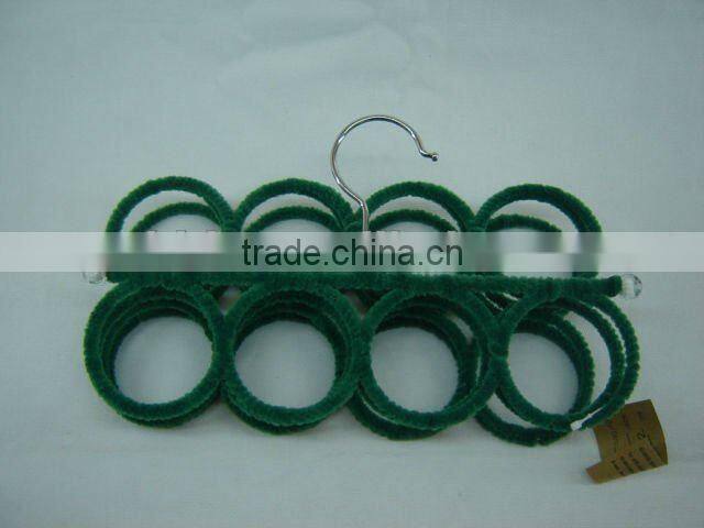 Red wool woven iron frame big hanging scarfs holder baksets