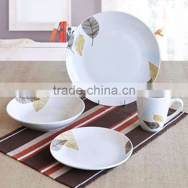 16pcs ceramic dinnerware set with decal porcelain dinnerware set with decal