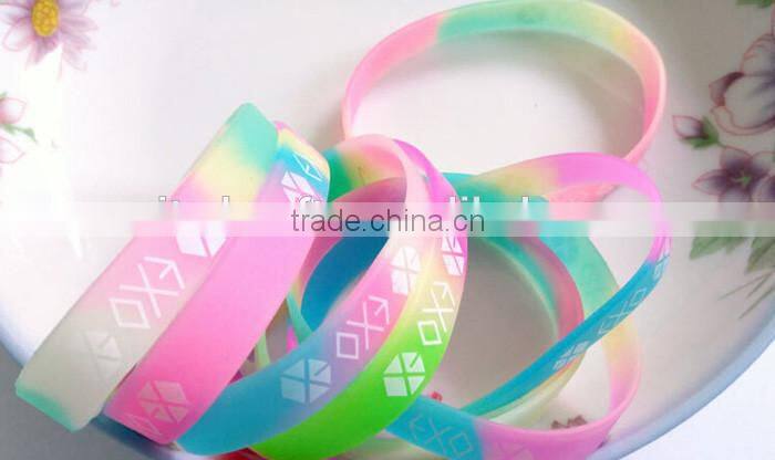 Luminous Colorful Rubber Bands silicone Bracelet