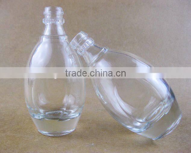 small glass wine bottle / glassware