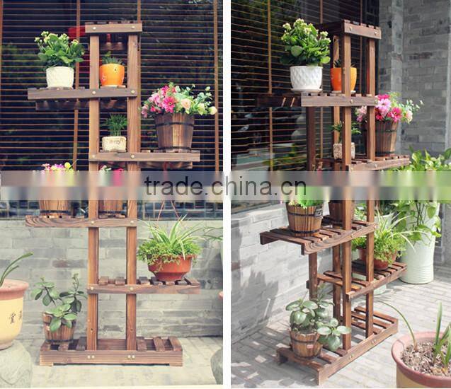 Solid wooden flower stand