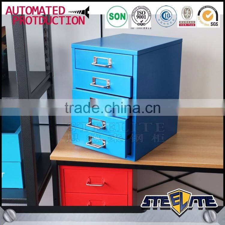 Steel file cabinet 5 drawer cabinet on the table