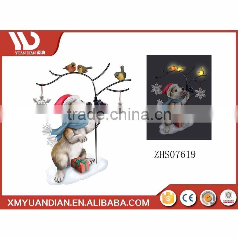 Wholesale Craft Supplies String Led Resin Christmas Ornaments Wholesale String Light With Snowflake Pole