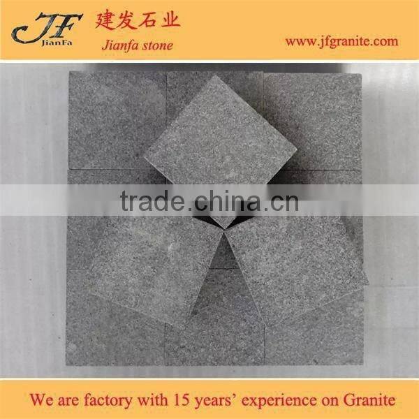 Surface flamed edge cut G603 grey granite paving cubes
