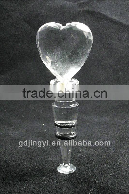 2014 acrylic heart shaped wine stopper with LED