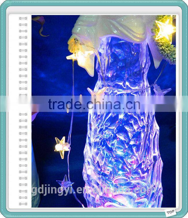 Newest style acrylic led light white christmas wreaths angel with string light