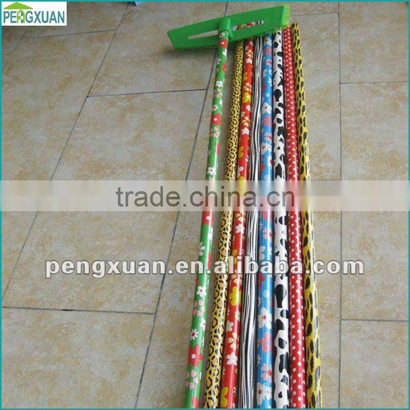PVC coated wooden parts of the broom