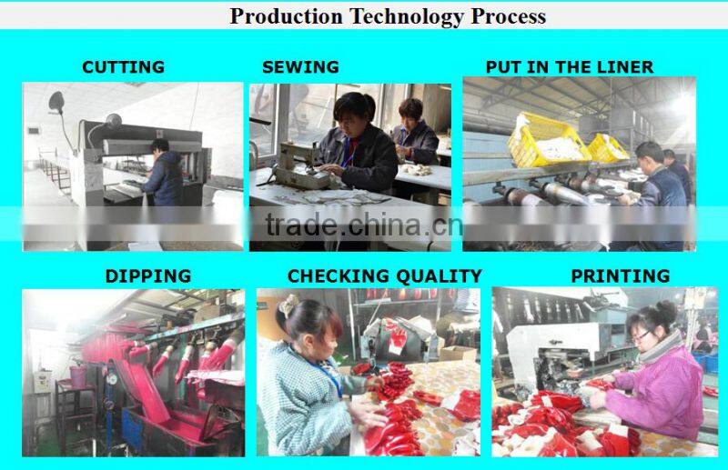 Long sleeve fluorescent pvc winter use gloves