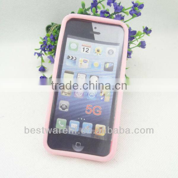 Custom silicone rubber mobile phone bag, cellphone case for apple iphone 5 5s