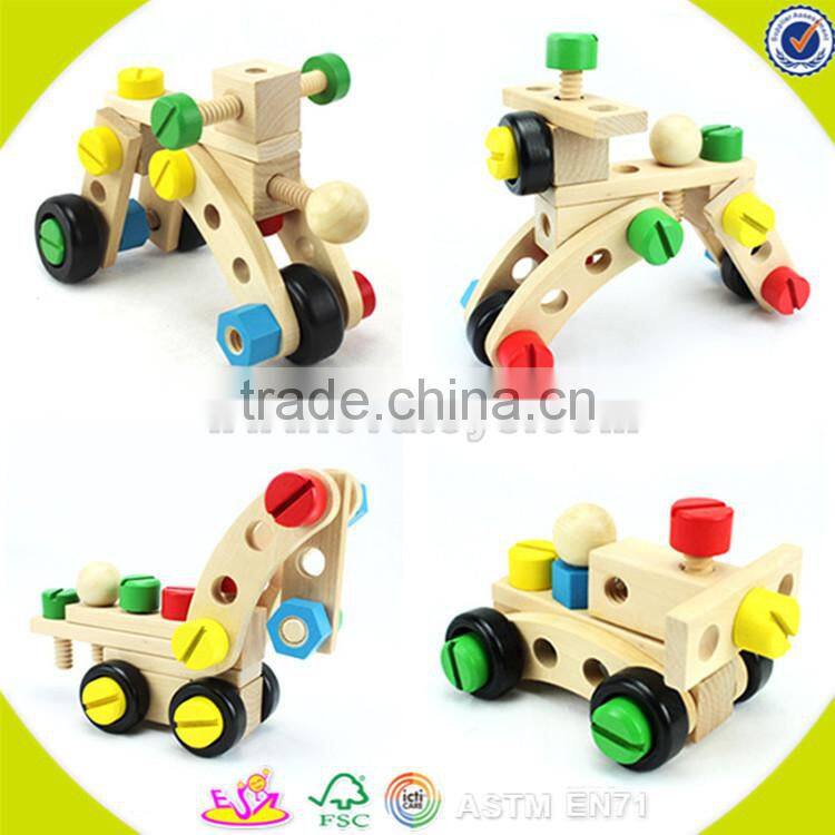 wholesale kids wooden nut toy for kids multifunction wooden nut mix toy W03C004