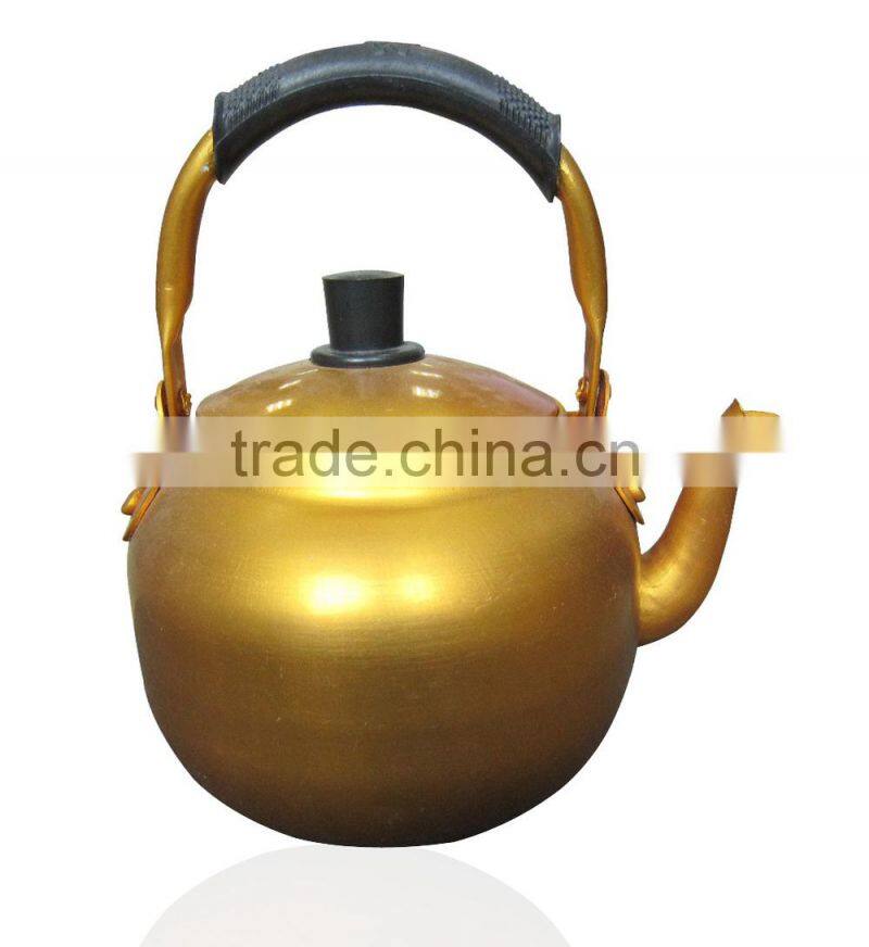 1.0L-10L hot Aluminum Yellow Kettle with inserted spout for sales