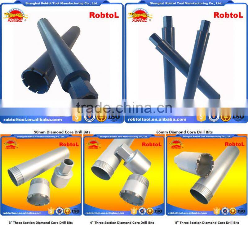 55mm Cured Reinforced Concrete Diamond Core Drill Bits Asphalt Masonry Cement Brick Block Wet Boring Segmented Brazed Laser Weld