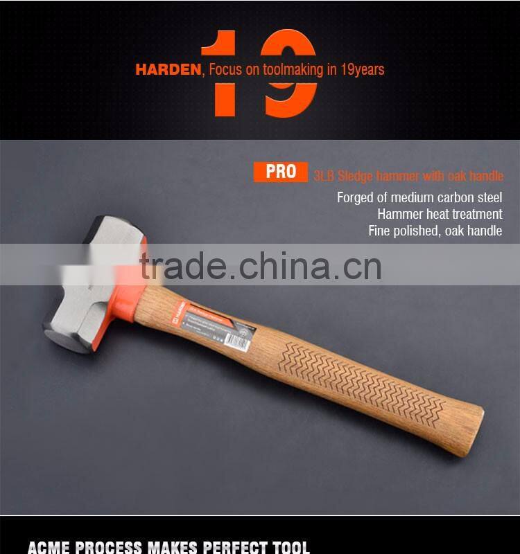Professional Sledge Stoning Hammer Oak Wood Handle