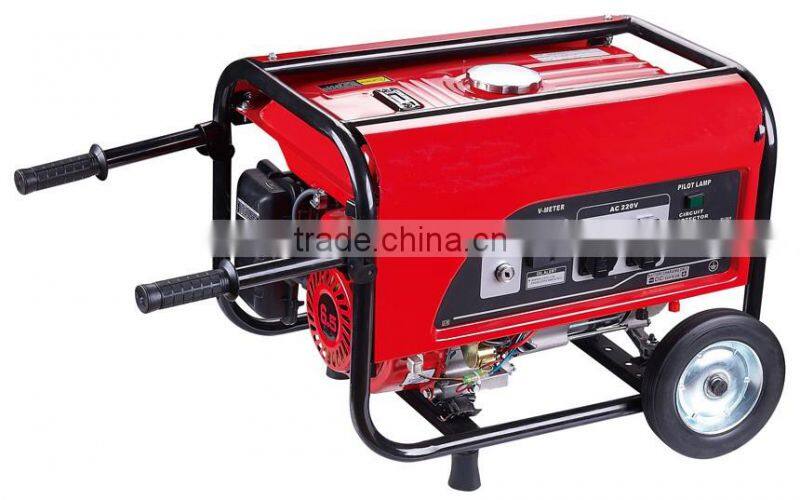 Protable gasoline generator with wheels and handle petrol electric power generator