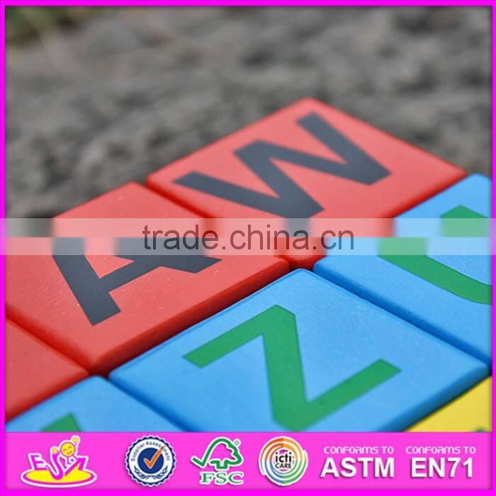 2016 New design educational letters wooden blocks for toddlers W14B071