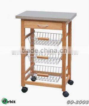 kitchen stainless steel wire metal storage shelf