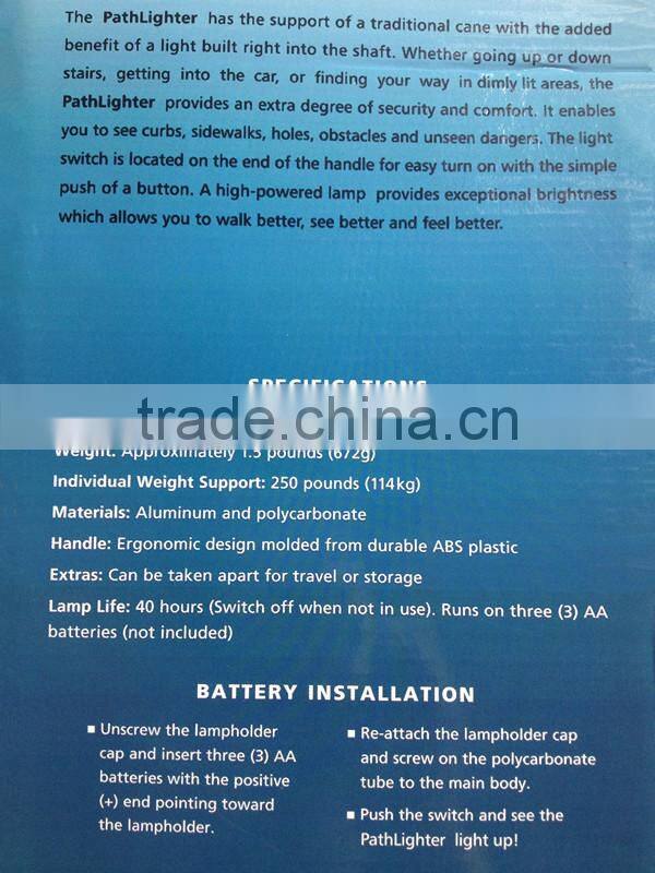 2014 newest folding walking cane with LED