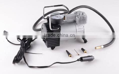 S30094 Portable 12v Mini Metal Air pump Compressor Tire Inflator Gauge