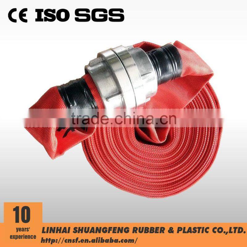 red color fire hose c/w with aluminum martial couplings STORZ COUPLINGS