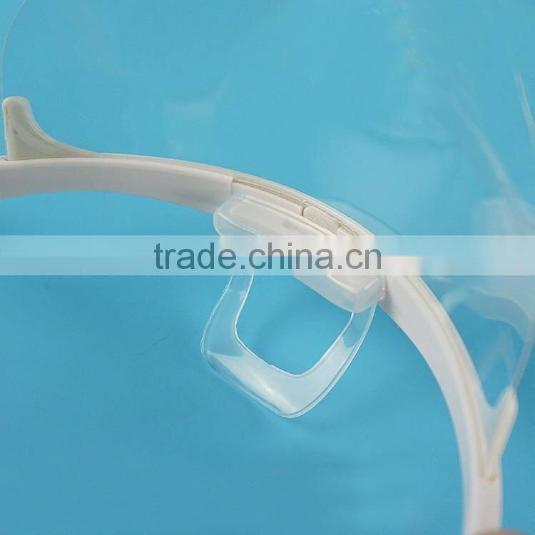 Imported material double-face anti fog fashional transparent clear plastic face mask for food service