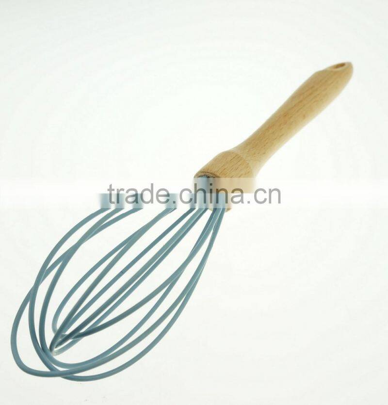 13039 Silicone Whisk with wooden handle