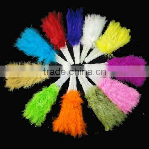 Colorful hand party feather fan