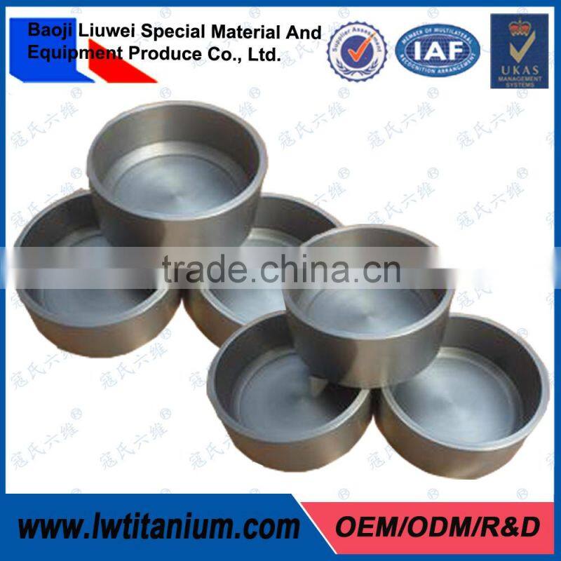99.9% Polished Pure Titanium Melting Crucible