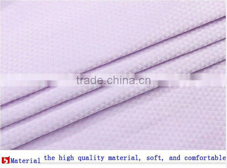 Mens short sleeve solid color jacquard weave dress shirts